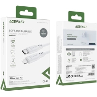Дата кабель USB-C to Lightning 1.2m 3.0A TPE C3-01 White Acefast (6974316280811) Diawest