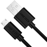 Дата кабель USB 2.0 AM to Micro 5P 1.2m PVC Choetech (AB003-BK) Diawest