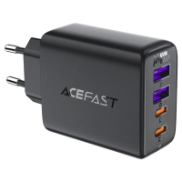 Зарядний пристрій Acefast 4xUSB 45W (2xUSB-C+2xUSB-A) Gan A61 Fast Charger Black (6974316282754) Diawest