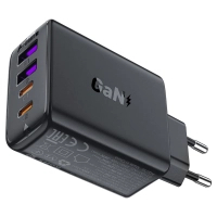Зарядний пристрій Acefast 4xUSB 45W (2xUSB-C+2xUSB-A) Gan A61 Fast Charger Black (6974316282754) Diawest