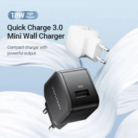 Зарядний пристрій Vention 1xUSB 18W QC3.0 White (FEKW0-EU) Diawest