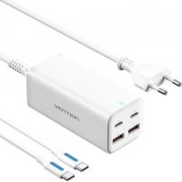 Зарядний пристрій Vention 4xUSB 100W (2xUSB-C+2xUSB-A) PD3.0/QC 3.0/GaN White (FBSWG-EU) Diawest