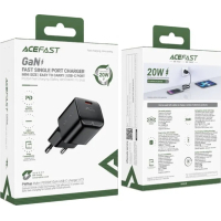 Зарядний пристрій Acefast USB-C 20W Gan A73 mini Fast Charger Black (6974316282648) Diawest