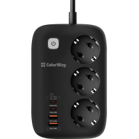 Мережевий фільтр живлення ColorWay CW-CHE34PDB 3 роз/4USB GaN3 Pro (CW-CHE34PDB) Diawest
