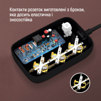 Мережевий фільтр живлення ColorWay CW-CHE34PDB 3 роз/4USB GaN3 Pro (CW-CHE34PDB) Diawest