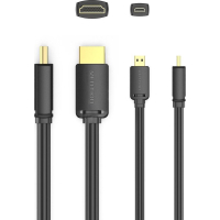Кабель мультимедійний HDMI to HDMI Micro 3.0m V2.0 4K 60Hz18Gbps HDR Dolby Vention (AGIBI) Diawest