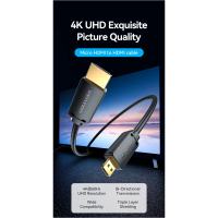Кабель мультимедійний HDMI to HDMI Micro 3.0m V2.0 4K 60Hz18Gbps HDR Dolby Vention (AGIBI) Diawest