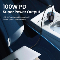 Зарядний пристрій Ugreen 3xUSB 130W (2xUSB-C+USB-A) QC 3.0 black (CD293) (90413) Diawest