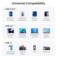 Зарядний пристрій Ugreen 3xUSB 130W (2xUSB-C+USB-A) QC 3.0 black (CD293) (90413) Diawest