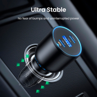 Зарядний пристрій Ugreen 3xUSB 130W (2xUSB-C+USB-A) QC 3.0 black (CD293) (90413) Diawest