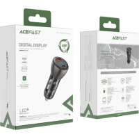 Зарядний пристрій Acefast 2xUSB 63W (USB-C + USB-A) B6 with digital display (6974316280972) Diawest