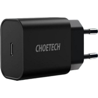Зарядний пристрій Choetech 1xUSB 20W (1 USB-C) PD matte wall charger black (Q5004-EU-BK) Diawest