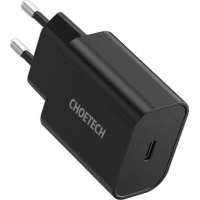 Зарядний пристрій Choetech 1xUSB 20W (1 USB-C) PD matte wall charger black (Q5004-EU-BK) Diawest