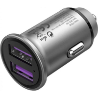Зарядний пристрій Vention 2USB-A 30W QC3.0 Gray Mini Style Aluminium Alloy Type (FFEH0) Diawest