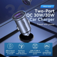 Зарядний пристрій Vention 2USB-A 30W QC3.0 Gray Mini Style Aluminium Alloy Type (FFEH0) Diawest
