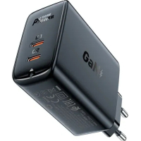 Зарядний пристрій Acefast 2xUSB 50W (USB-C+USB-C) Gan A29 Fast Charger Black (6974316281443) Diawest