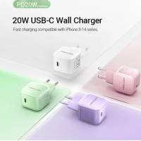 Зарядний пристрій Vention 1xUSB-C 20W PD3.0/QC3.0 Purple (FEJV0-EU) Diawest