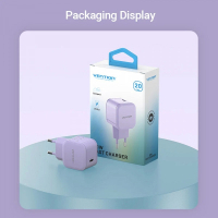 Зарядний пристрій Vention 1xUSB-C 20W PD3.0/QC3.0 Purple (FEJV0-EU) Diawest