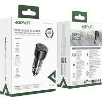Зарядний пристрій Acefast 2xUSB 60W (USB-C + USB-A) B12 (6974316282914) Diawest