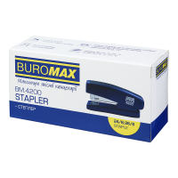 Степлер Buromax пластиковий, 20 аркушів, (скоби №24;26), 98 х 33 х 50 мм, сірий (BM.4200-09) Diawest
