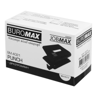 Діркопробивач Buromax пластиковий, до 12 аркушів, 120 х 80 х 65 мм, чорний (BM.4021-01) Diawest