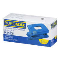 Діркопробивач Buromax пластиковий, до 10 аркушів, 120 х 58 х 59 мм, чорний (BM.4015-01) Diawest