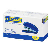 Степлер Buromax пластиковий МІНІ, 10 аркушів, (скоби №10), 61 х 36 х 23 мм, червоний (BM.4125-05) Diawest