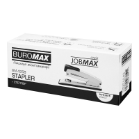 Степлер Buromax металевий, JOBMAX, 20 аркушів, (скоби №24; 26), 112 х 44 х 34 мм, чорний (BM.4258-01) Diawest