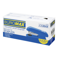 Степлер Buromax пластиковий, 20 аркушів, (скоби №24;26), 105 х 31 х 55 мм, сірий (BM.4212-09) Diawest
