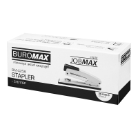 Степлер Buromax металевий, JOBMAX, 20 аркушів, (скоби №24; 26), 112 х 44 х 34 мм, сірий (BM.4258-09) Diawest