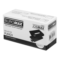 Діркопробивач Buromax пластиковий, до 12 аркушів, 110 х 82 х 65 мм, чорний (BM.4018-01) Diawest