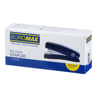 Степлер Buromax пластиковий з поворотним важелем, 20 аркушів, (скоби №24; 26), 155 х 38 х 73 мм, синій (BM.4208-02) Diawest