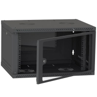 Шафа настінна Ipcom 4U, 600*350, RAL9005 (СН-4U-060х035-ДС-9005) Diawest