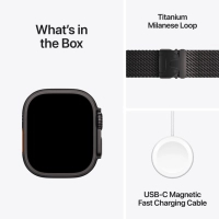 Смарт-годинник Apple Watch Ultra 2 2024 GPS + Cellular 49mm Black Titanium Case with Black Titanium Milanese Loop - S (MX4W3UL/A) Diawest