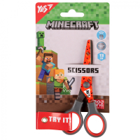 Ножиці Yes Minecraft 13см з принтом на лезі червоні (480424) Diawest
