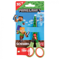Ножиці Yes Minecraft 13см з принтом на лезі зелені (480436) Diawest