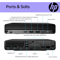 Комп'ютер HP Pro 400 G9 Mini / i3-13100T, 8, 512, WiFi, кл+м (885G3EA) Diawest