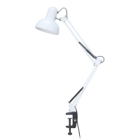 Настільна лампа Євросвітло Ridy-027 E27 зі струбциною біла Diawest
