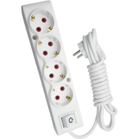 Мережевий подовжувач TECCO 5м 4 поста white (8681277842764) Diawest