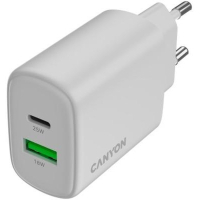 Зарядний пристрій Canyon OnCharge 250 25W 1xPD 1xQC EU White (CNE-CHA250-21) Diawest