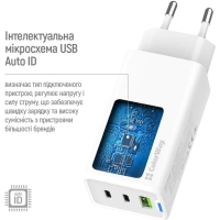 Зарядний пристрій ColorWay GaN Mini 65W PD Port PPS USB (USB-2C1A) white (CW-CHS058PD-WT) Diawest