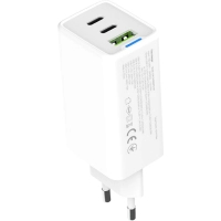 Зарядний пристрій ColorWay GaN Mini 65W PD Port PPS USB (USB-2C1A) white (CW-CHS058PD-WT) Diawest