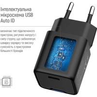 Зарядний пристрій ColorWay GaN Mini 25W PD Port PPS USB-C black (CW-CHS052PD-BK) Diawest