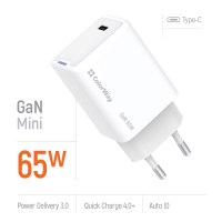 Зарядний пристрій ColorWay GaN Mini 65W PD Port PPS USB-C white (CW-CHS049PD-WT) Diawest