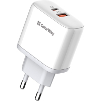 Зарядний пристрій ColorWay GaN Mini 25W PD Port PPS USB-C white (CW-CHS052PD-WT) Diawest