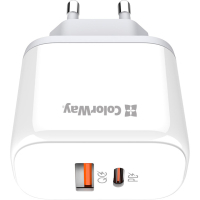 Зарядний пристрій ColorWay GaN Mini 25W PD Port PPS USB-C white (CW-CHS052PD-WT) Diawest