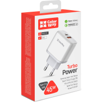 Зарядний пристрій ColorWay GaN Mini 25W PD Port PPS USB-C white (CW-CHS052PD-WT) Diawest