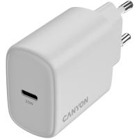Зарядний пристрій Canyon OnCharge 200 20W 1xPD EU White (CNE-CHA200-01) Diawest