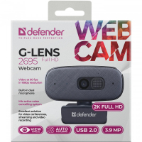 Веб-камера Defender G-lens 2695 FullHD 2K 1520p Black (63195) Diawest