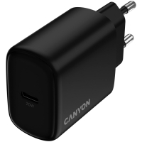 Зарядний пристрій Canyon OnCharge 200 20W 1xPD EU Black (CNE-CHA200-11) Diawest